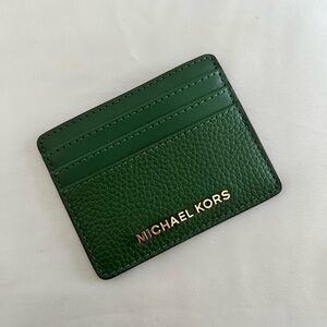 Michael Kors Green Leather Cardholder